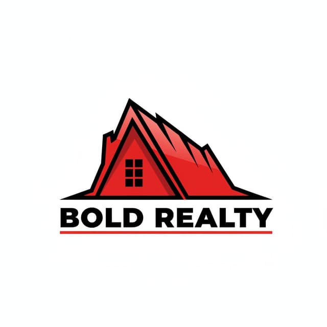 Bold real estate logo style