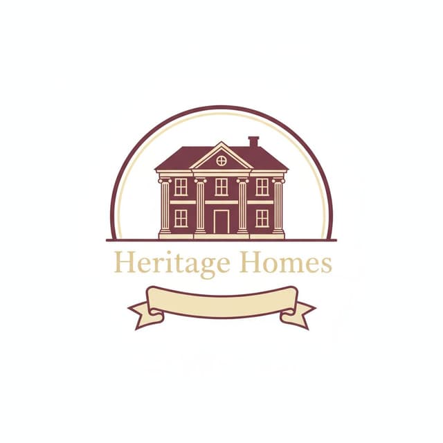 Classic style real estate logo