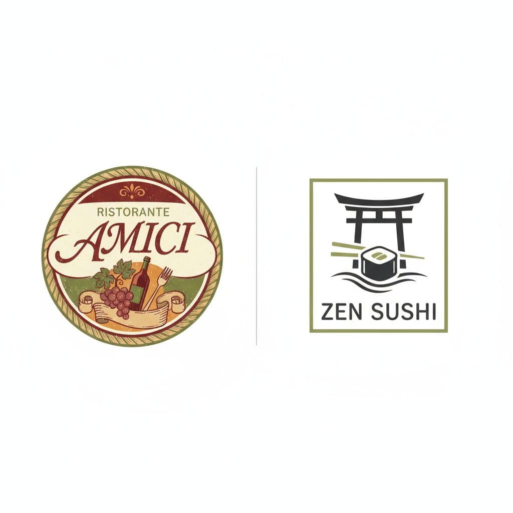 Cuisine-Appropriate Style restaurant logo example