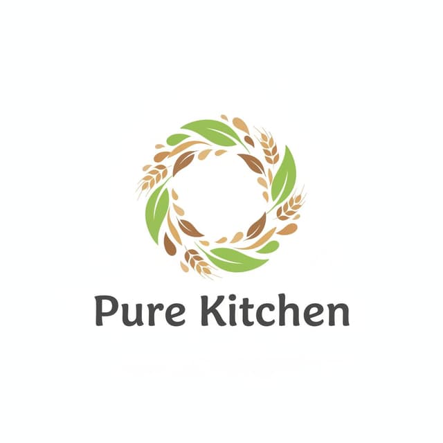 Organic & Healthy restaurant logo style